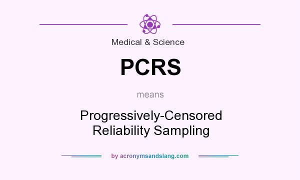 What does PCRS mean? It stands for Progressively-Censored Reliability Sampling