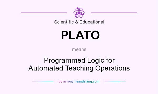 What does PLATO mean? It stands for Programmed Logic for Automated Teaching Operations
