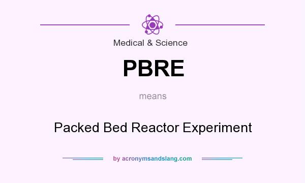What does PBRE mean? It stands for Packed Bed Reactor Experiment