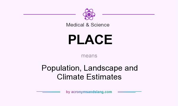 What does PLACE mean? It stands for Population, Landscape and Climate Estimates