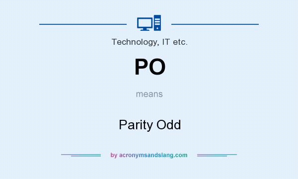What does PO mean? It stands for Parity Odd
