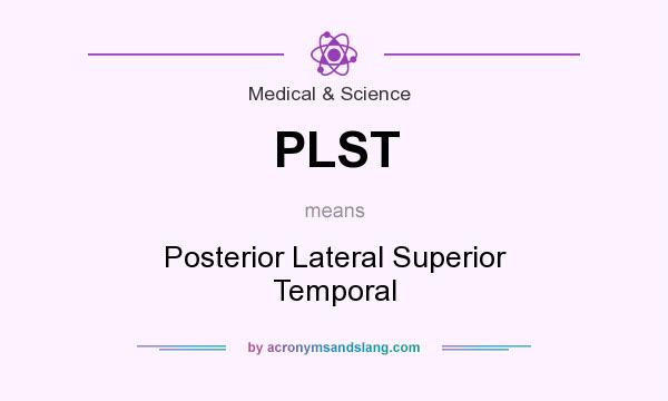 What does PLST mean? It stands for Posterior Lateral Superior Temporal