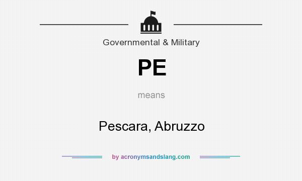 What does PE mean? It stands for Pescara, Abruzzo