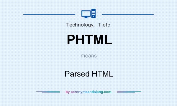 What does PHTML mean? It stands for Parsed HTML
