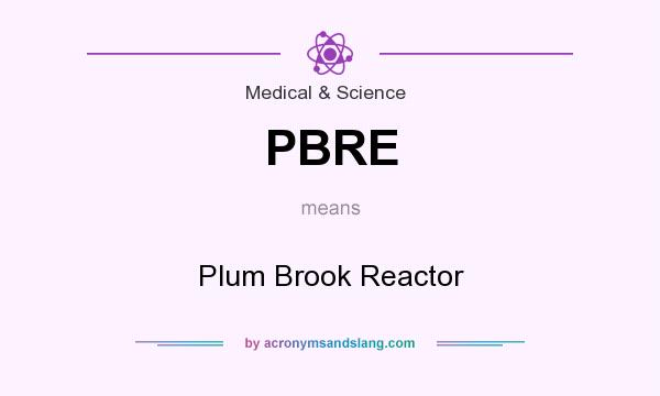 What does PBRE mean? It stands for Plum Brook Reactor