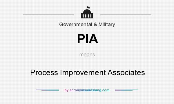 What does PIA mean? It stands for Process Improvement Associates
