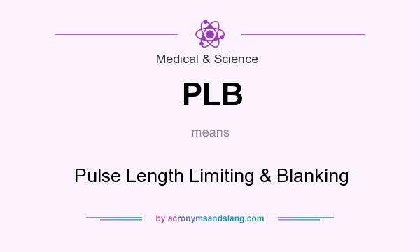 What does PLB mean? It stands for Pulse Length Limiting & Blanking