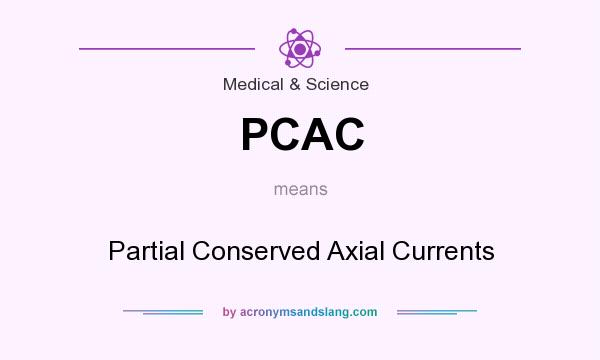 What does PCAC mean? It stands for Partial Conserved Axial Currents