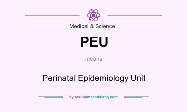 What does PEU mean? It stands for Perinatal Epidemiology Unit