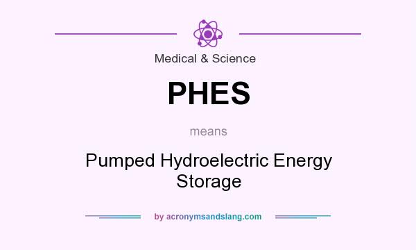 What does PHES mean? It stands for Pumped Hydroelectric Energy Storage