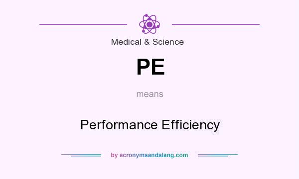 What does PE mean? It stands for Performance Efficiency