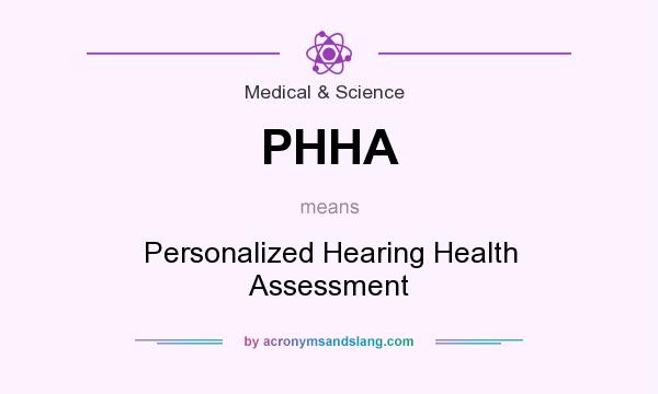 What does PHHA mean? It stands for Personalized Hearing Health Assessment