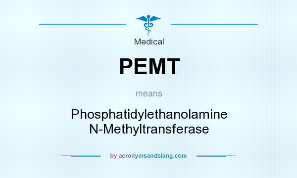 What does PEMT mean? It stands for Phosphatidylethanolamine N-Methyltransferase