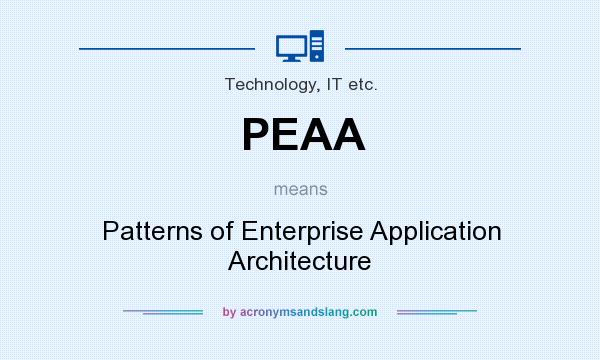 What does PEAA mean? It stands for Patterns of Enterprise Application Architecture