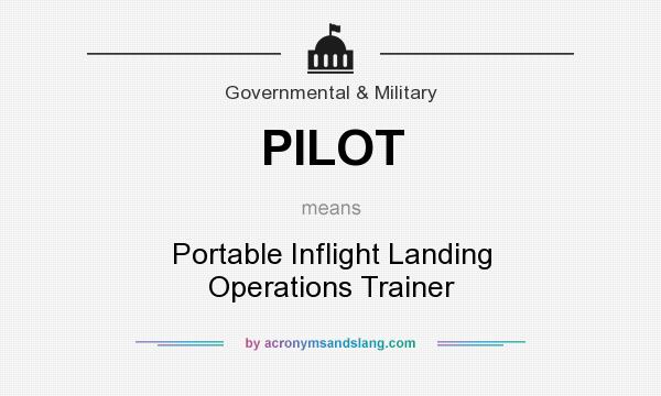 What does PILOT mean? It stands for Portable Inflight Landing Operations Trainer