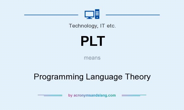 What does PLT mean? It stands for Programming Language Theory