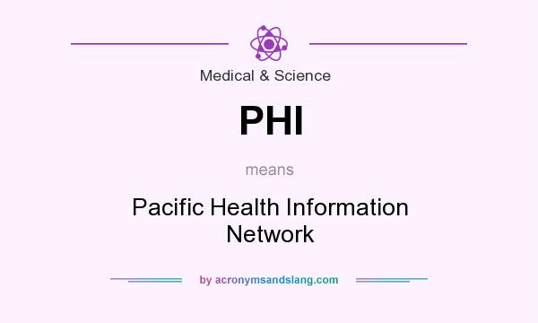 What does PHI mean? It stands for Pacific Health Information Network
