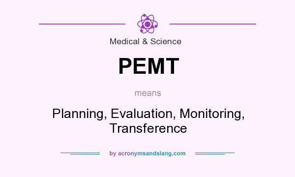 What does PEMT mean? It stands for Planning, Evaluation, Monitoring, Transference