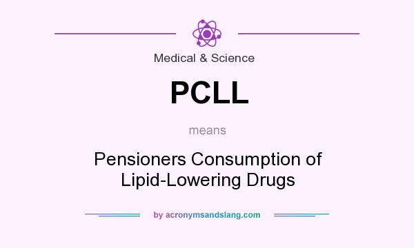What does PCLL mean? It stands for Pensioners Consumption of Lipid-Lowering Drugs