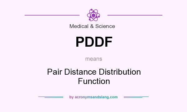 What does PDDF mean? It stands for Pair Distance Distribution Function