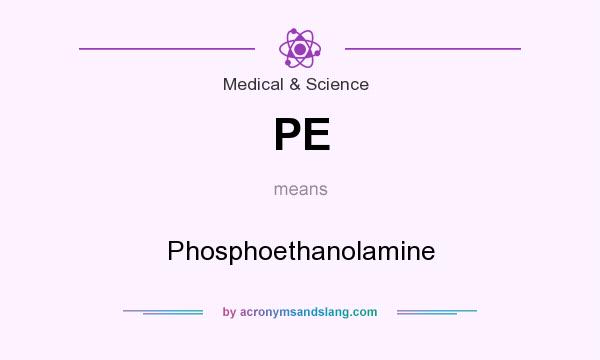 What does PE mean? It stands for Phosphoethanolamine