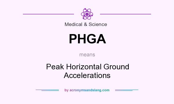 What does PHGA mean? It stands for Peak Horizontal Ground Accelerations
