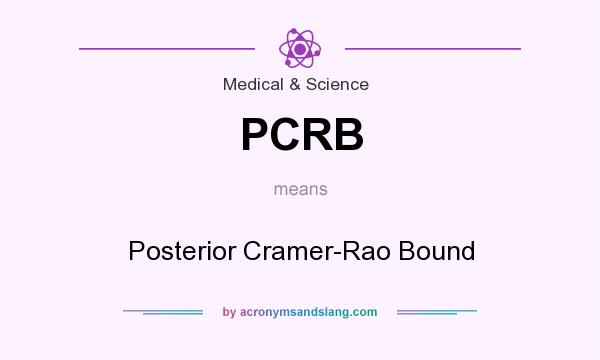 What does PCRB mean? It stands for Posterior Cramer-Rao Bound