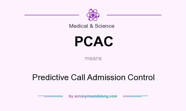 What does PCAC mean? It stands for Predictive Call Admission Control