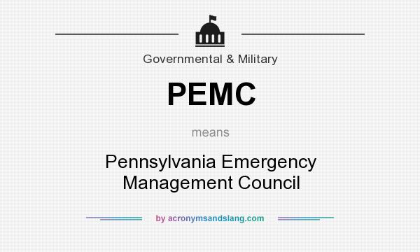 What does PEMC mean? It stands for Pennsylvania Emergency Management Council