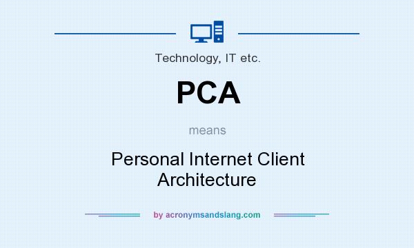 What does PCA mean? It stands for Personal Internet Client Architecture