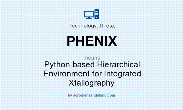 What does PHENIX mean? It stands for Python-based Hierarchical Environment for Integrated Xtallography