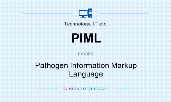 What does PIML mean? It stands for Pathogen Information Markup Language