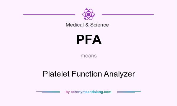 What does PFA mean? It stands for Platelet Function Analyzer