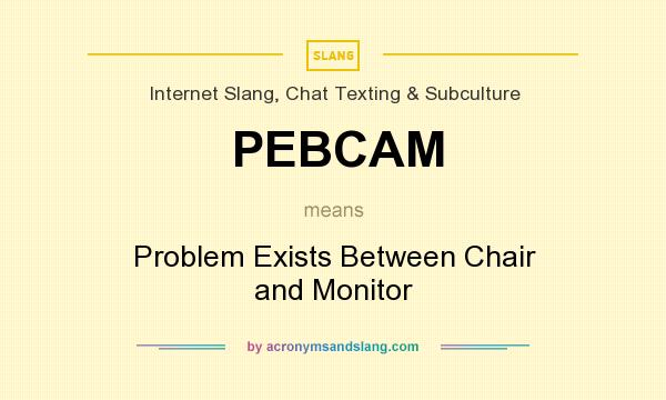 What does PEBCAM mean? It stands for Problem Exists Between Chair and Monitor