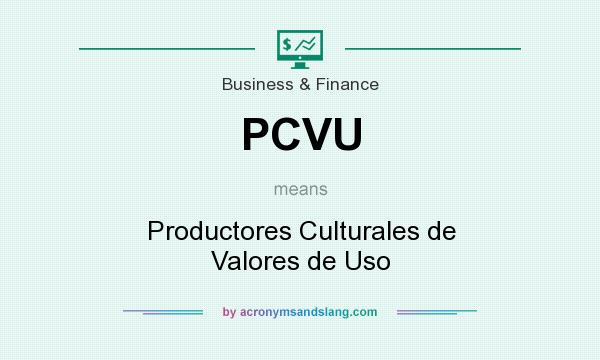 What does PCVU mean? It stands for Productores Culturales de Valores de Uso