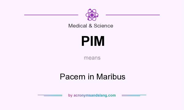 What does PIM mean? It stands for Pacem in Maribus