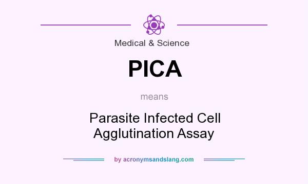 What does PICA mean? It stands for Parasite Infected Cell Agglutination Assay