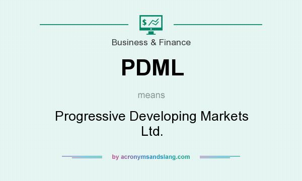 What does PDML mean? It stands for Progressive Developing Markets Ltd.