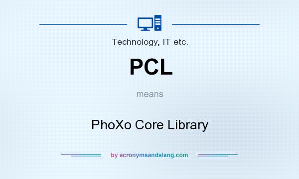 What does PCL mean? It stands for PhoXo Core Library