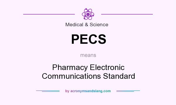 What does PECS mean? It stands for Pharmacy Electronic Communications Standard
