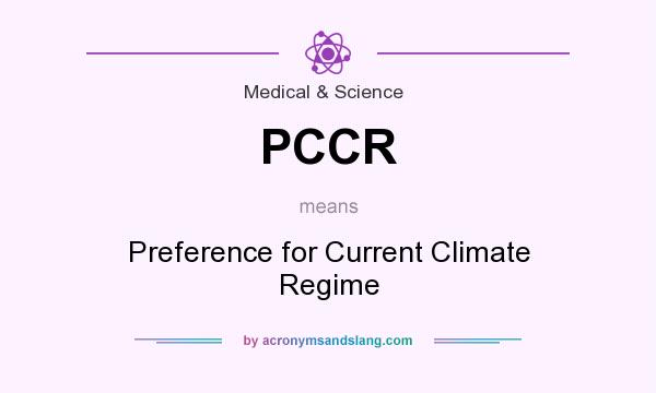 What does PCCR mean? It stands for Preference for Current Climate Regime