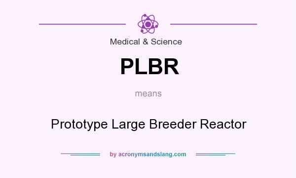 What does PLBR mean? It stands for Prototype Large Breeder Reactor