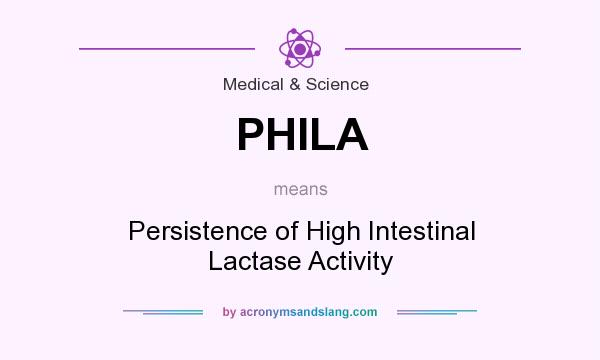 What does PHILA mean? It stands for Persistence of High Intestinal Lactase Activity