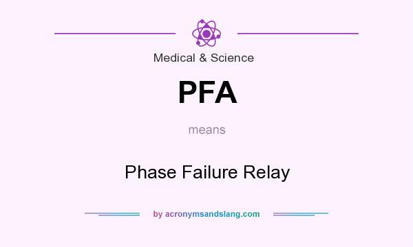 What does PFA mean? It stands for Phase Failure Relay