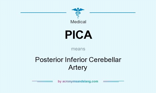 What does PICA mean? It stands for Posterior Inferior Cerebellar Artery