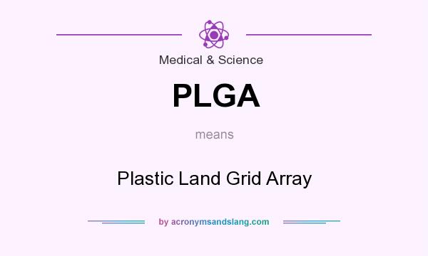 What does PLGA mean? It stands for Plastic Land Grid Array