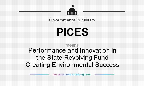 What does PICES mean? It stands for Performance and Innovation in the State Revolving Fund Creating Environmental Success