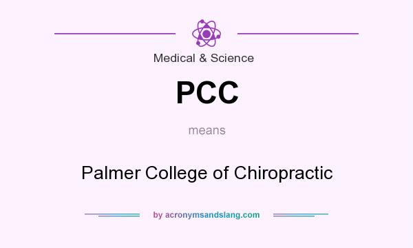 What does PCC mean? It stands for Palmer College of Chiropractic