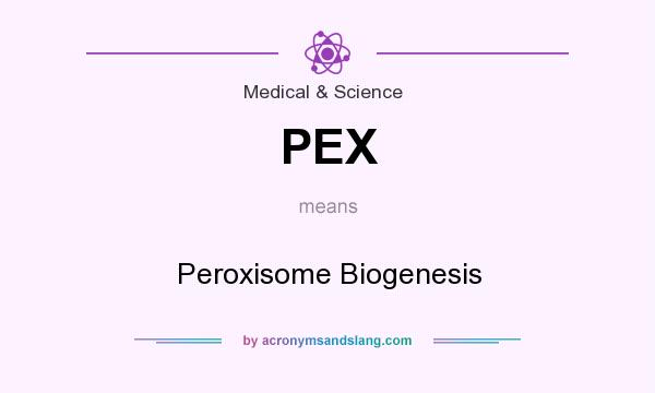 What does PEX mean? It stands for Peroxisome Biogenesis