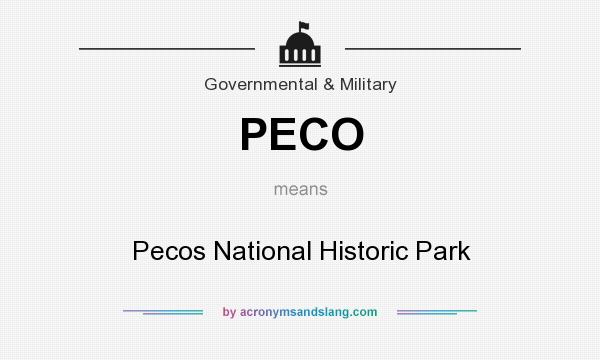 What does PECO mean? It stands for Pecos National Historic Park
